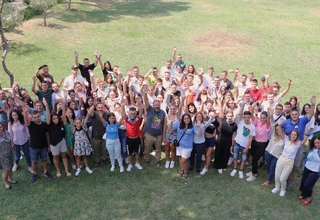 Participants celebrating International Youth Day 2022 in Divjaka, Lushnje.