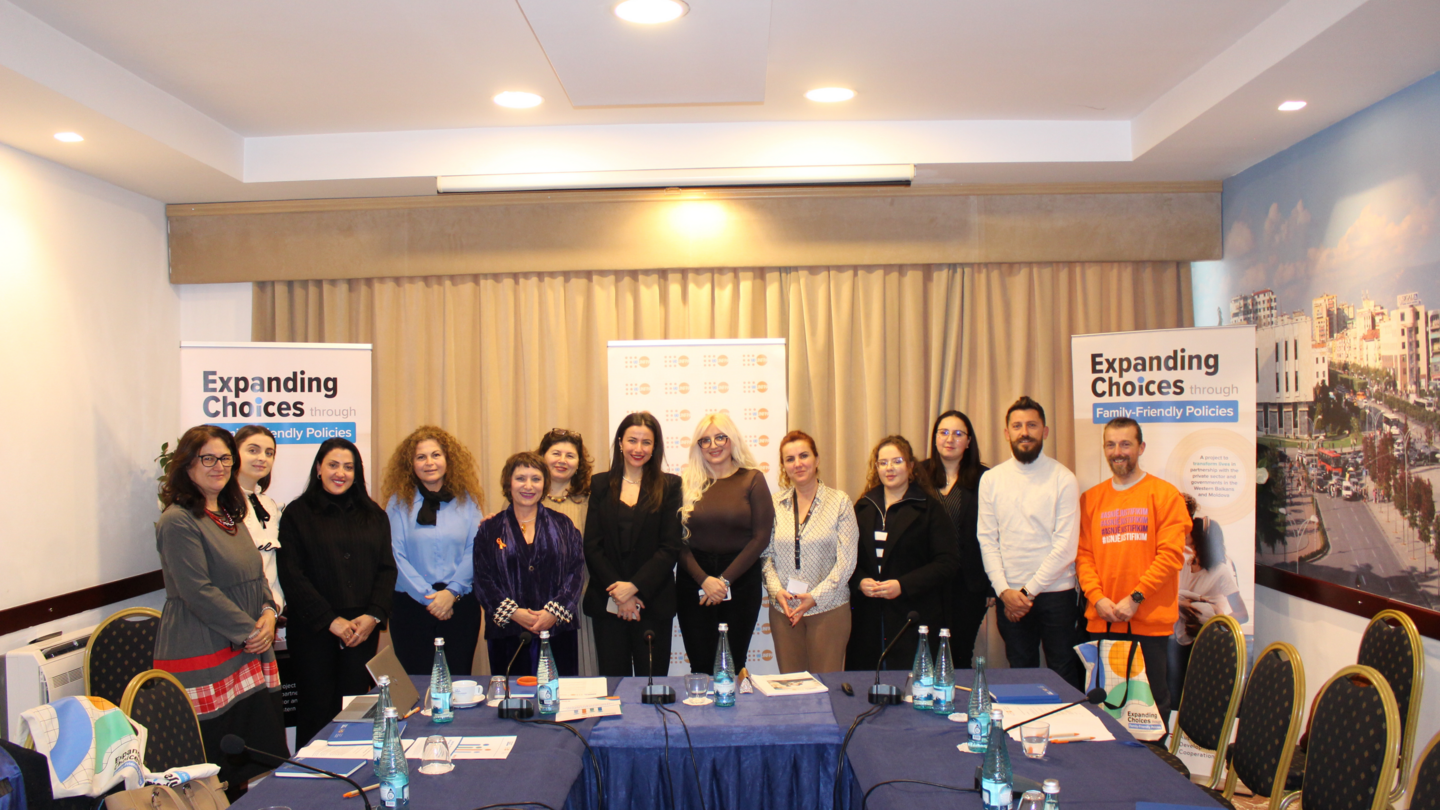 UNFPA representatives, along with private and public sector stakeholders, at the roundtable within the framework of the regional project "Expanding Choices Through Family-Friendly Policies"